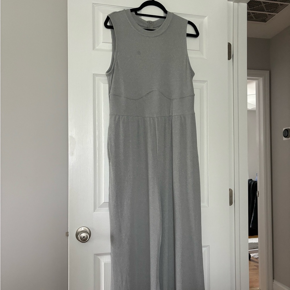 Solid Sleeveless Wide Leg Jumpsuit